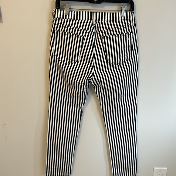 Rag & Bone Striped Ankle High Rise Skinny Jeans - Picture 3 of 8